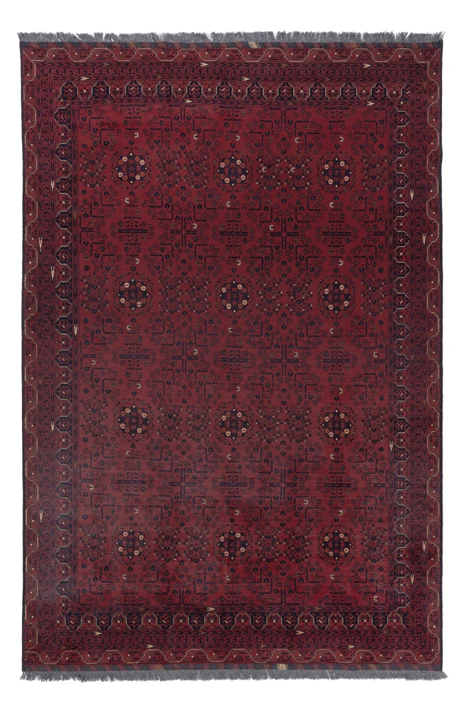 Afghanske tepper - Kunduz - 287 x 194 cm - mørk rød