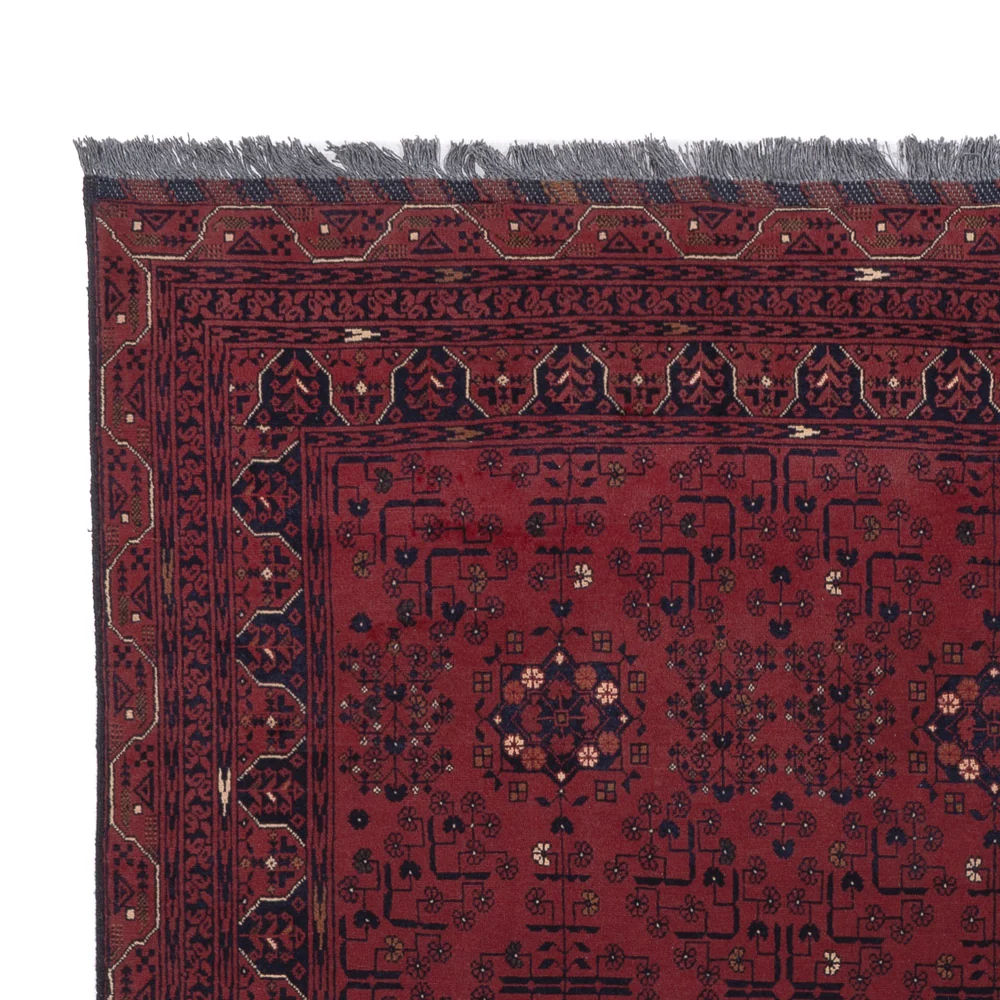 Afghanske tepper - Kunduz - 287 x 194 cm - mørk rød