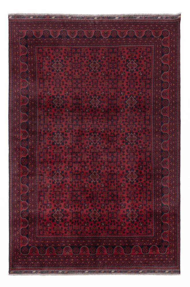Afghanske tepper - Kunduz - 290 x 198 cm - mørk rød