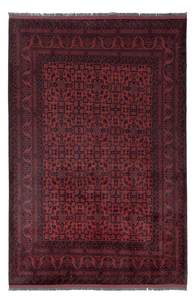 Afghanske tepper - Kunduz - 291 x 192 cm - rød