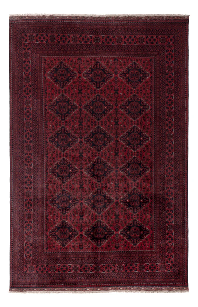 Afghanske tepper - Kunduz - 294 x 199 cm - rød