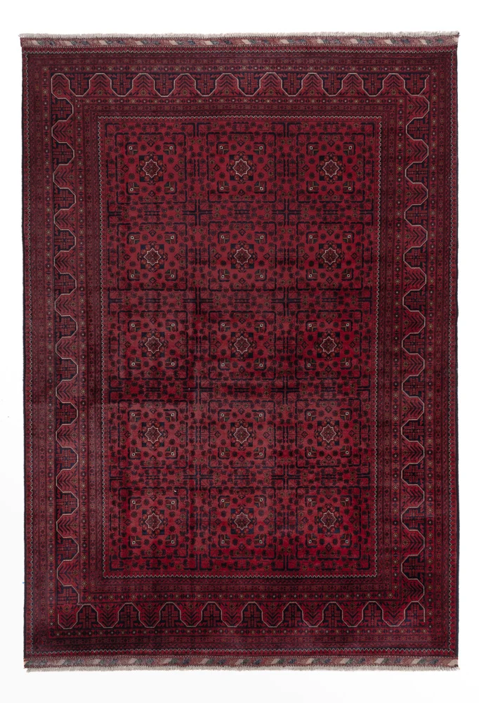 Afghanske tepper - Kunduz - 296 x 207 cm - mørk rød