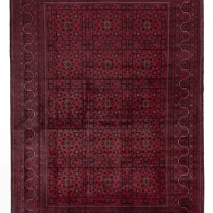 Afghanske tepper - Kunduz - 296 x 207 cm - mørk rød