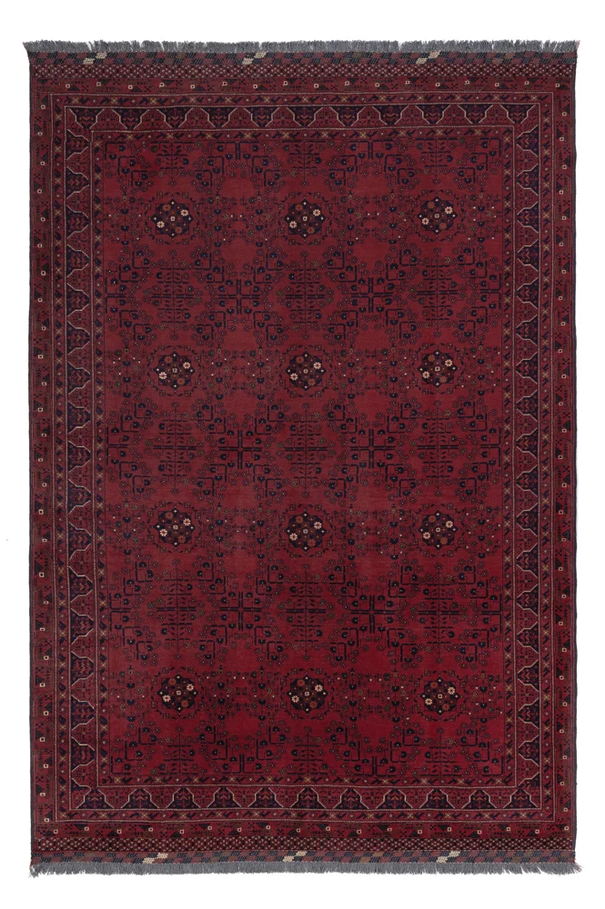 Afghanske tepper - Kunduz - 298 x 202 cm - mørk rød