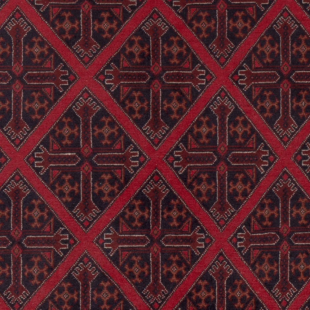 Afghanske tepper - Kunduz - 302 x 203 cm - rød