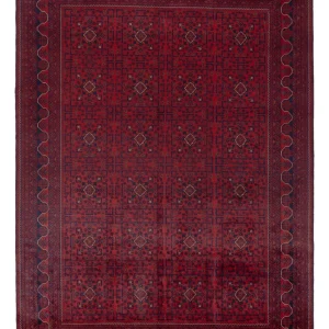 Afghanske tepper - Kunduz - 340 x 248 cm - rød