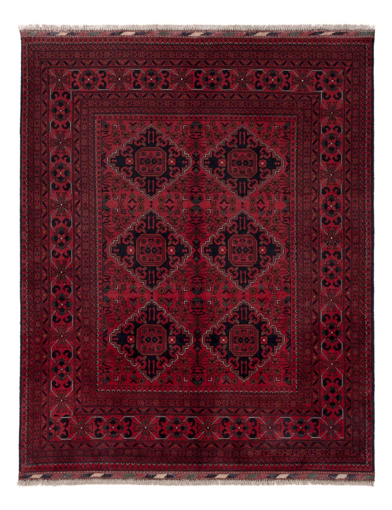 Afghanske tepper - Kunduz - Royal - 189 x 154 cm - rød