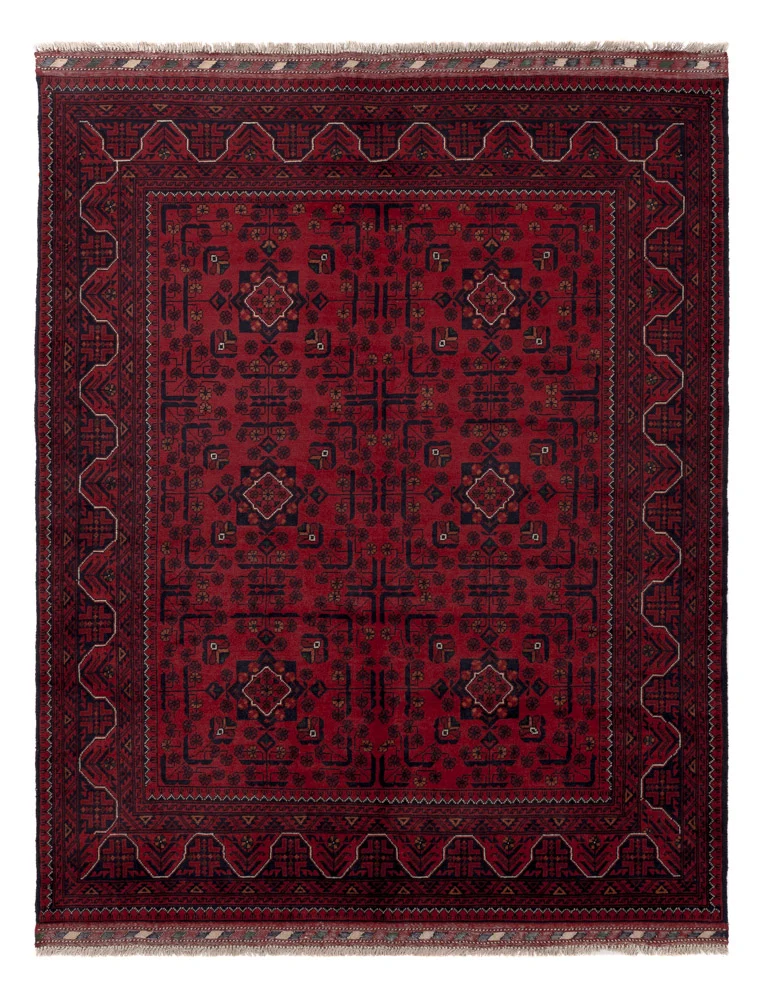 Afghanske tepper - Kunduz - Royal - 195 x 153 cm - rød