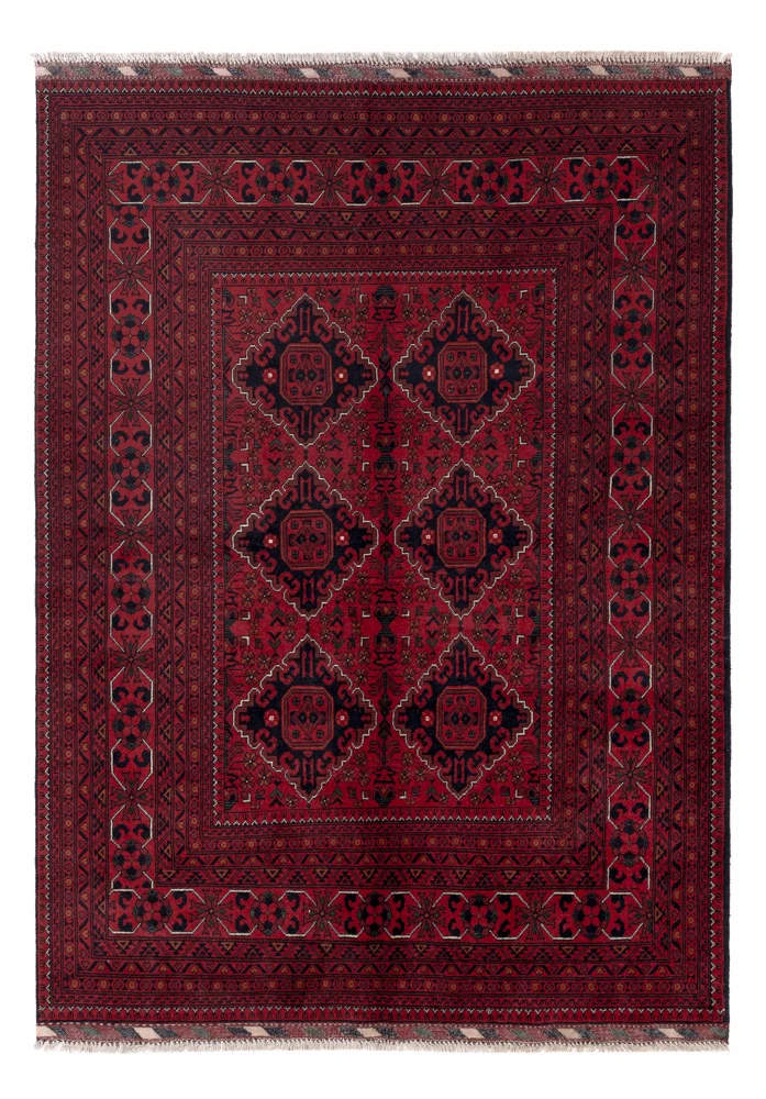 Afghanske tepper - Kunduz - Royal - 203 x 150 cm - rød