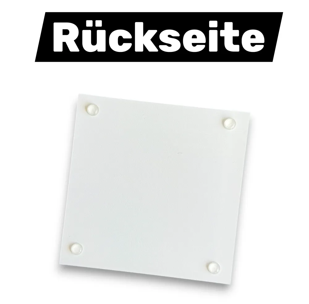 Akrylglassplate med «Lines»-motiv – Lyseblå (12 x 12 cm, 3 mm tykkelse)