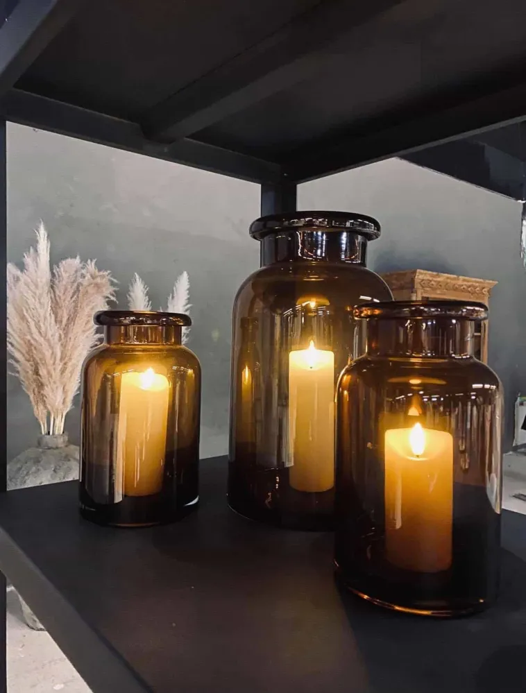 Apoteker vase – Liten Brun