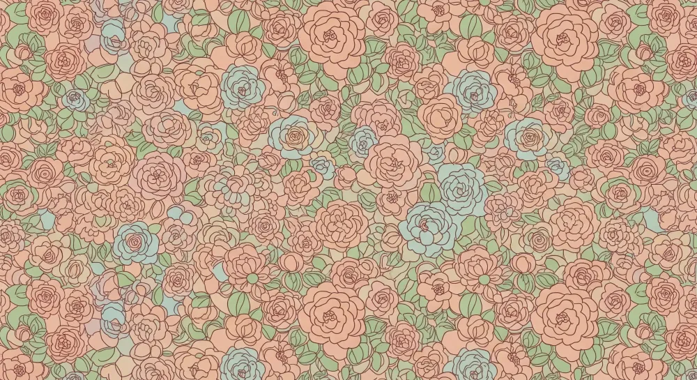 Babyromspapir | Delikate blomster i pastellfarger