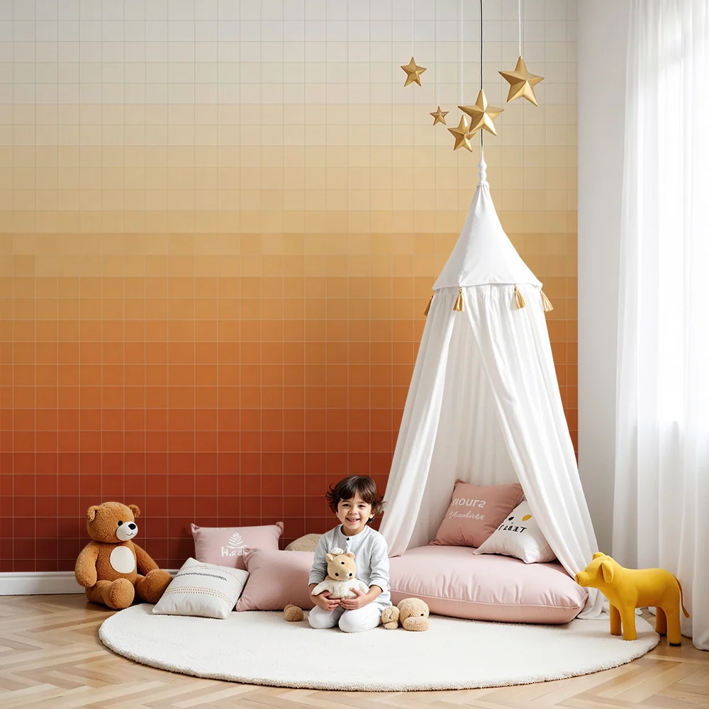 Babyromspapir | Myk terrakottafargeovergang