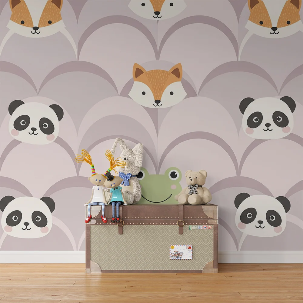 Babyromspapir | Søte dyr med frosk, panda og rev