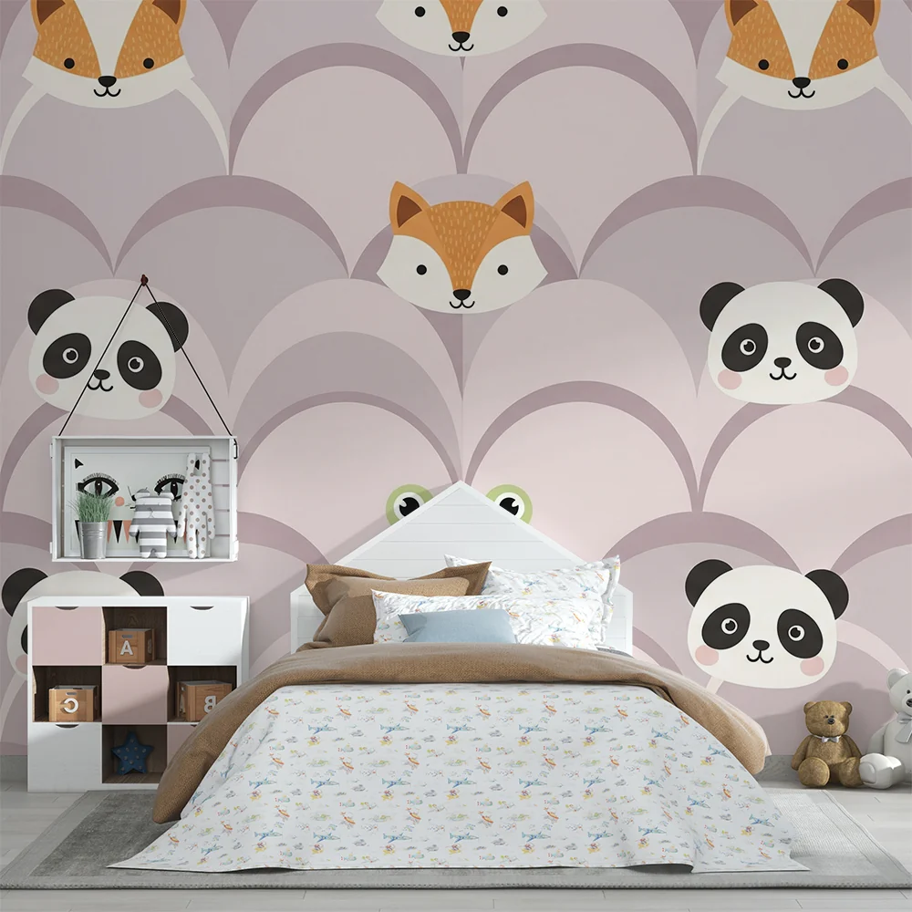 Babyromspapir | Søte dyr med frosk, panda og rev