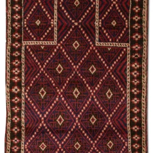 Balutsj-teppe - 127 x 85 cm - flerfarget
