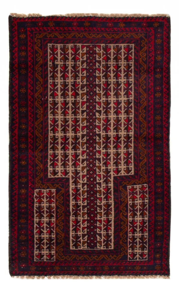 Balutsj-teppe - 130 x 83 cm - beige