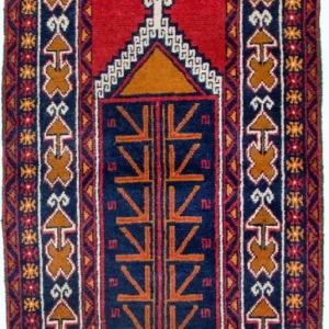 Balutsj-teppe - 130 x 76 cm - flerfarget