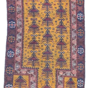 Balutsj-teppe - 131 x 74 cm - gul