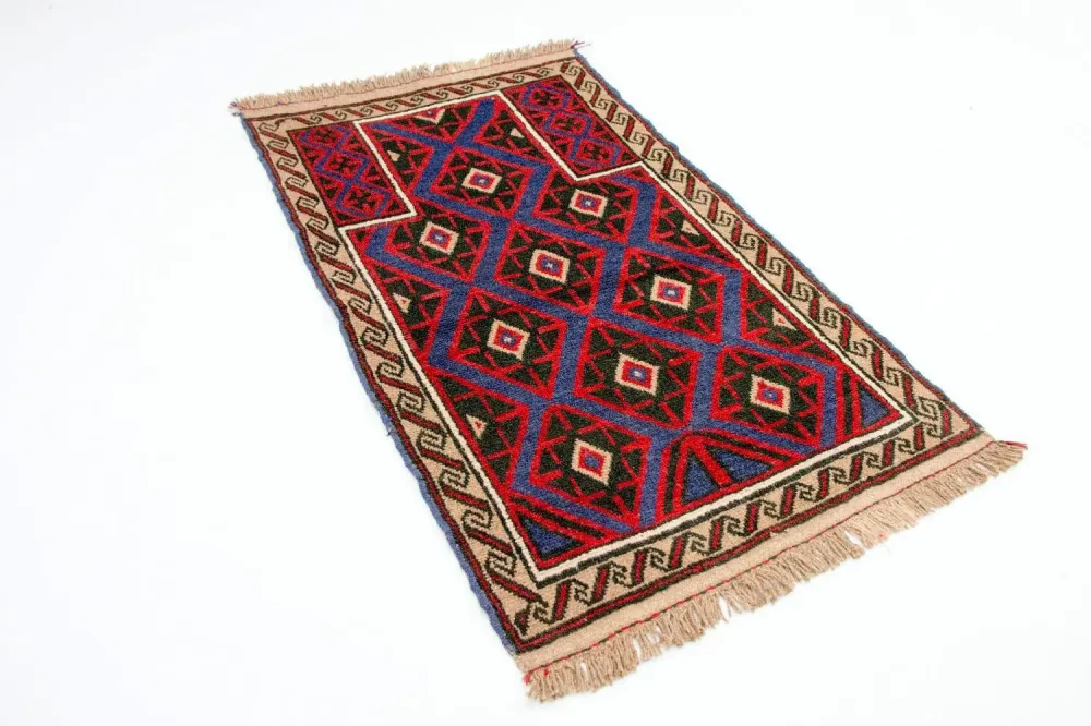 Balutsj-teppe - 135 x 82 cm - rød