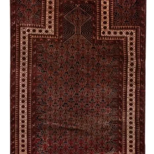 Balutsj-teppe - 140 x 102 cm - rød