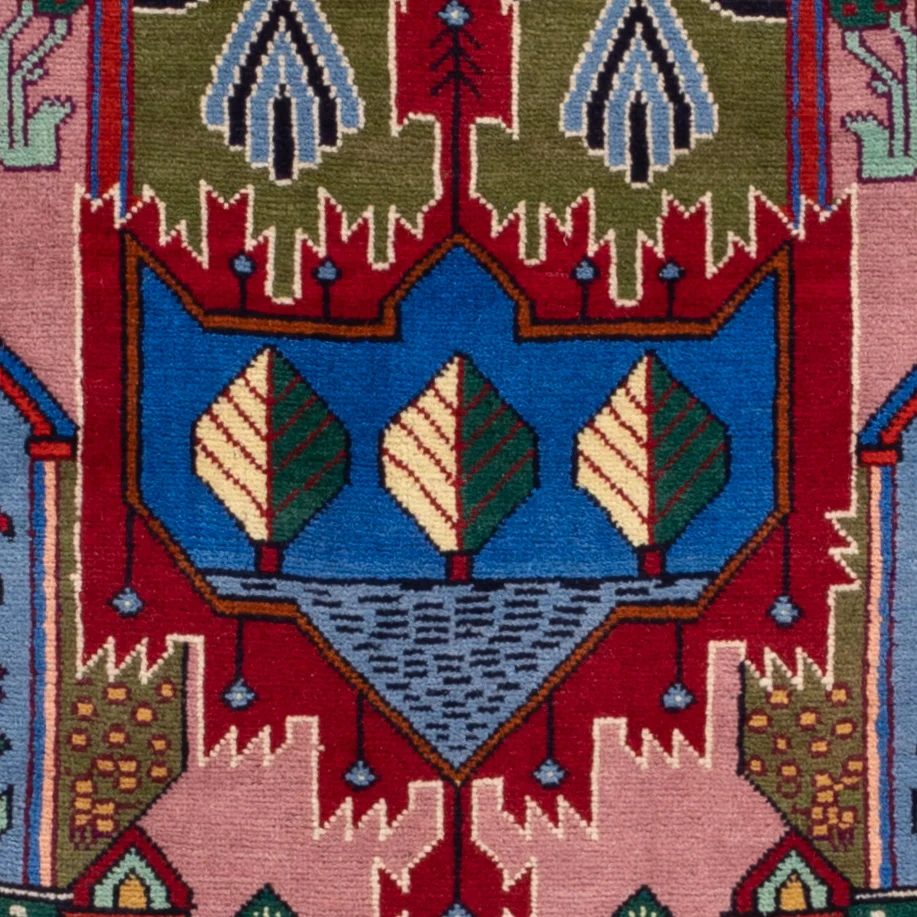 Balutsj-teppe - 140 x 90 cm - blå