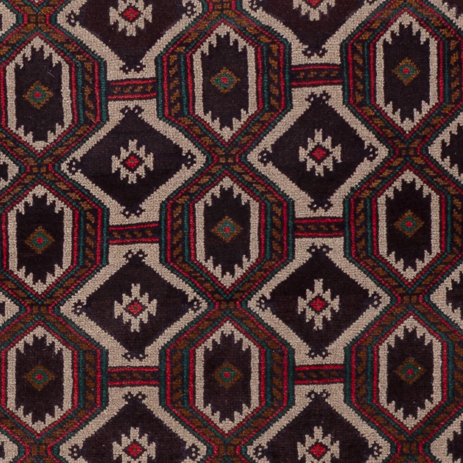 Balutsj-teppe - 140 x 90 cm - flerfarget