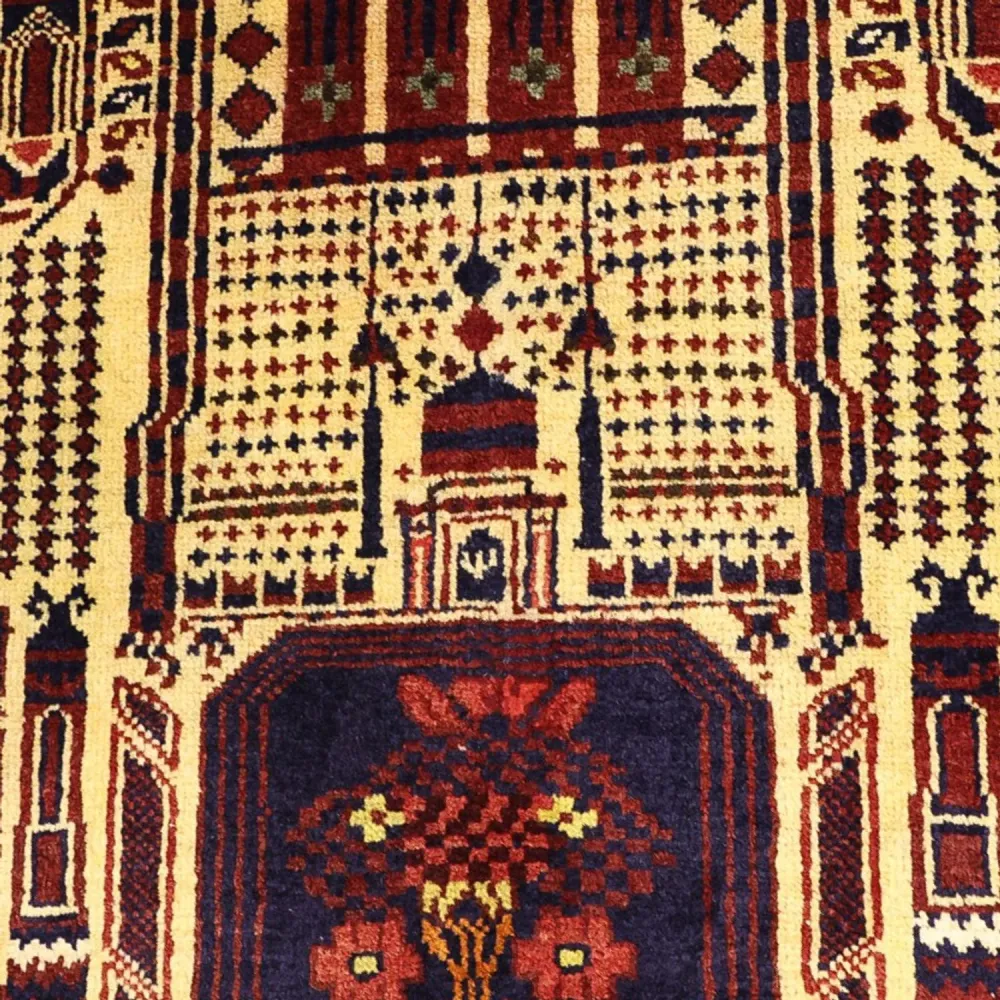 Balutsj-teppe - 142 x 96 cm - flerfarget