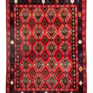 Balutsj-teppe - 146 x 110 cm - rød