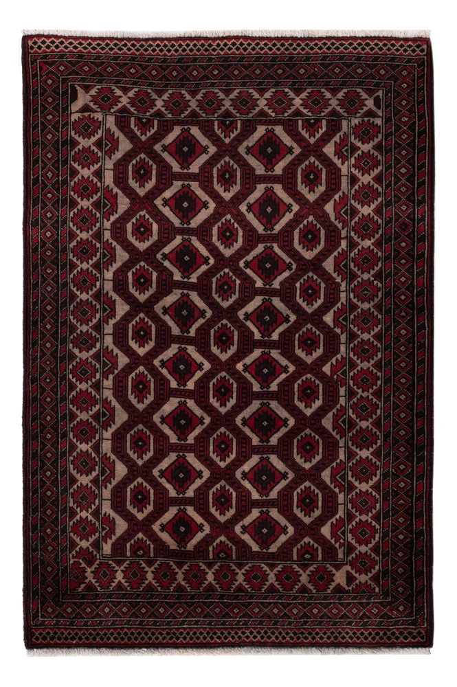 Balutsj-teppe - 148 x 95 cm - rød