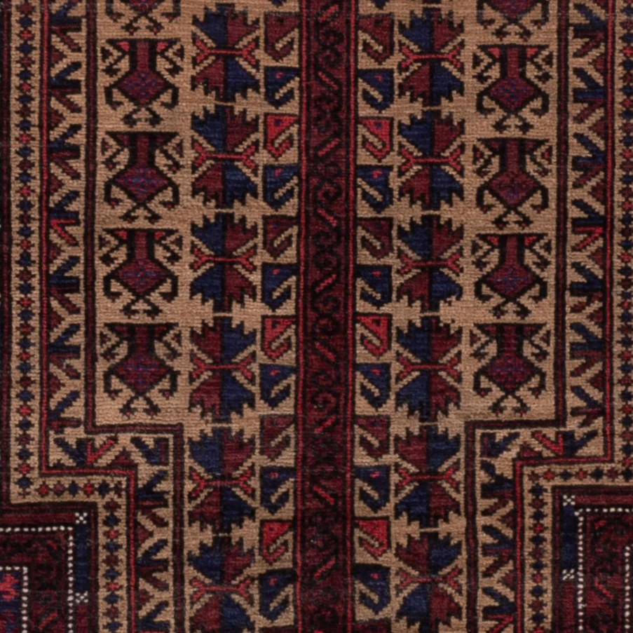 Balutsj-teppe - 148 x 90 cm - krem