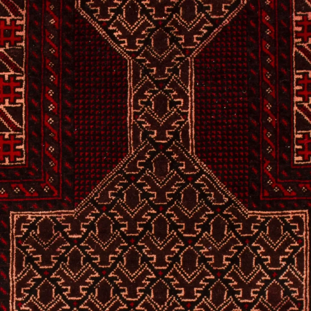 Balutsj-teppe - 150 x 89 cm - rød