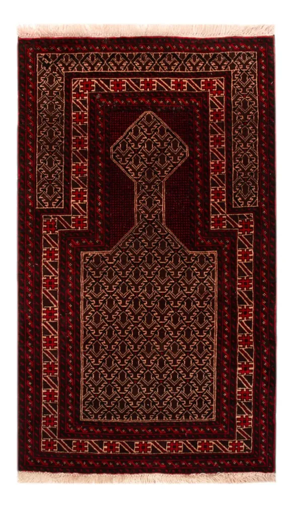 Balutsj-teppe - 150 x 89 cm - rød