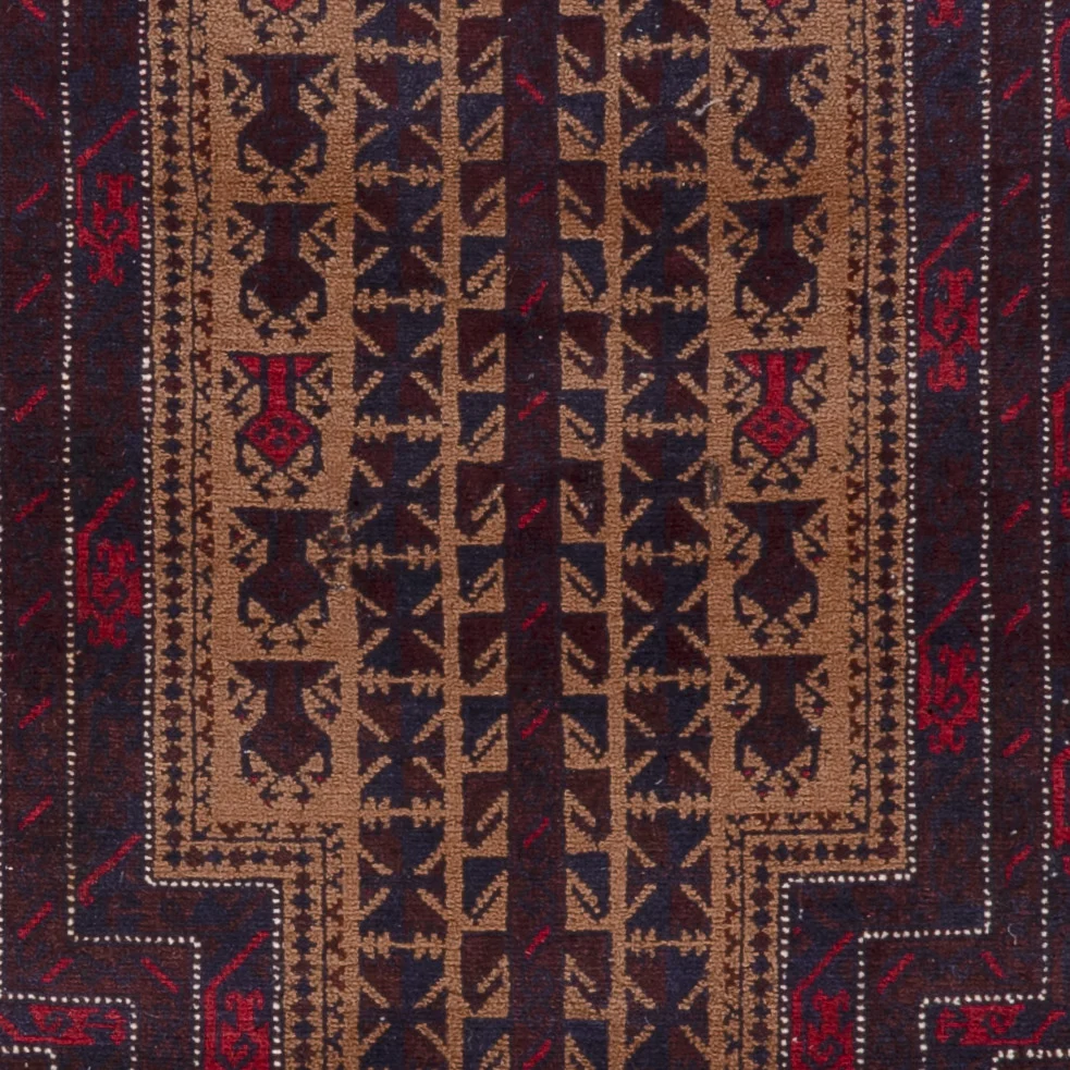 Balutsj-teppe - 155 x 90 cm - flerfarget