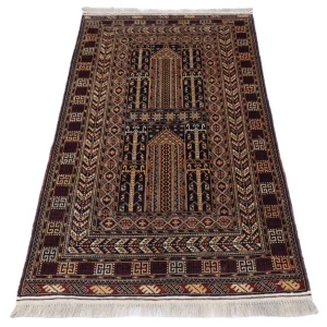 Balutsj-teppe - 155 x 95 cm - svart
