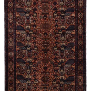 Balutsj-teppe - 176 x 119 cm - mørk rød