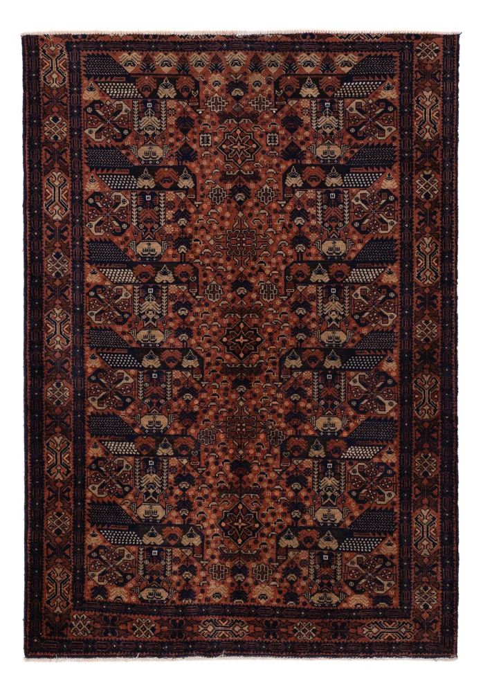Balutsj-teppe - 176 x 119 cm - mørk rød