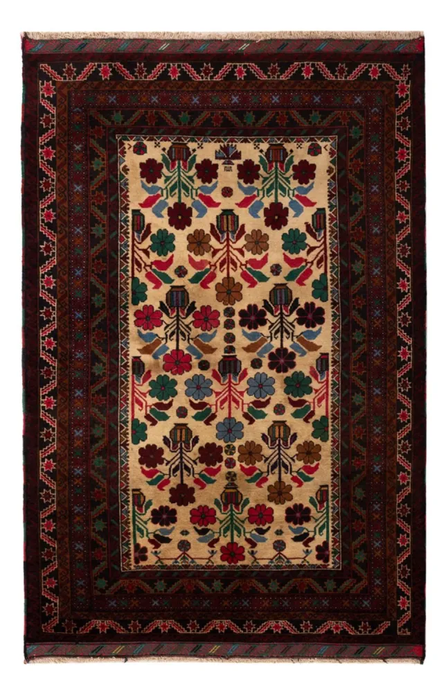 Balutsj-teppe - 177 x 117 cm - flerfarget