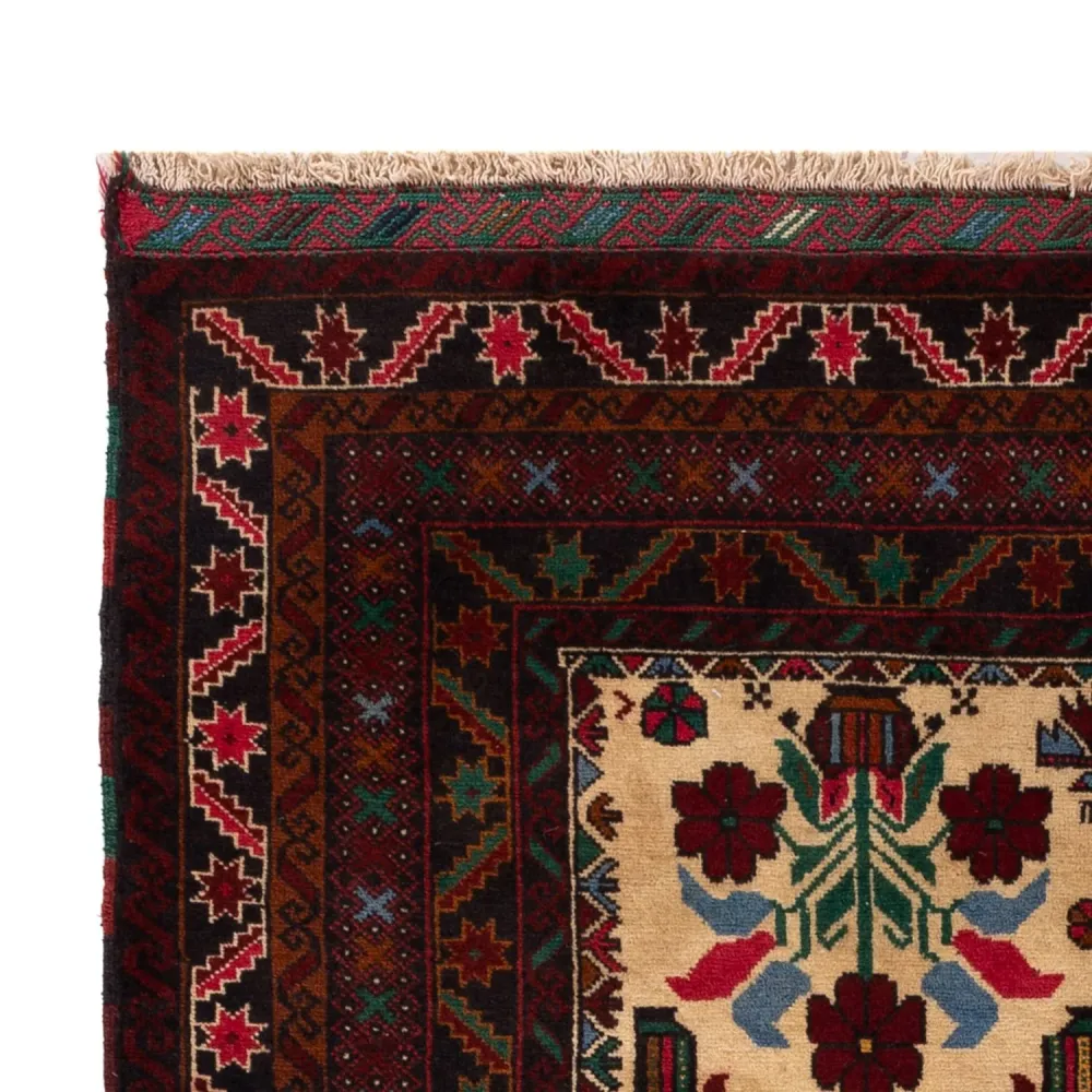 Balutsj-teppe - 177 x 117 cm - flerfarget