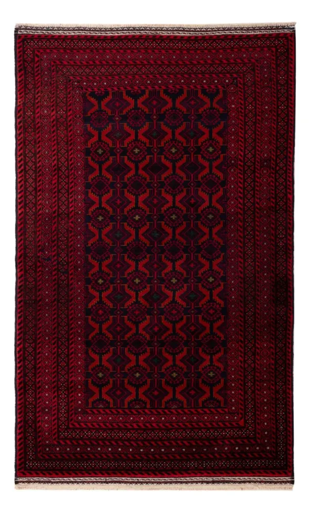 Balutsj-teppe - 180 x 107 cm - mørk rød