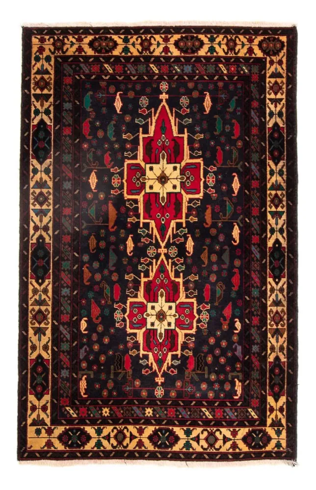 Balutsj-teppe - 180 x 115 cm - mørkeblå