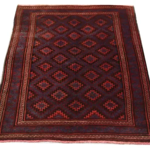 Balutsj-teppe - 180 x 121 cm - mørk rød