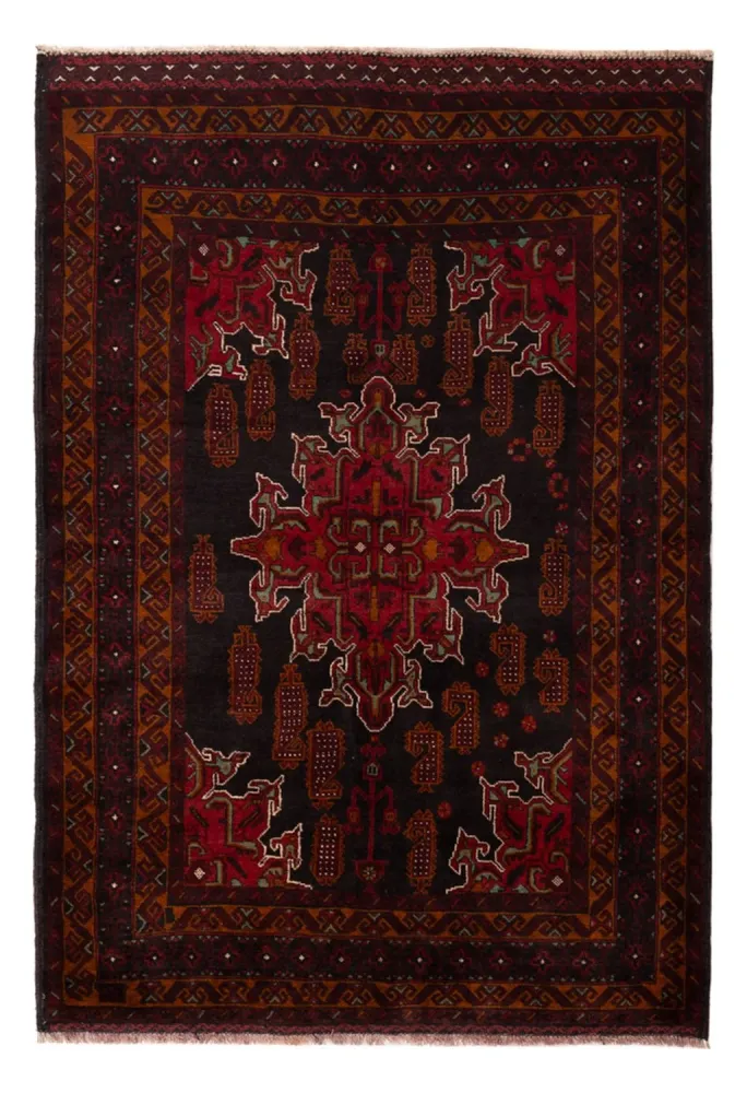 Balutsj-teppe - 181 x 126 cm - mørk rød