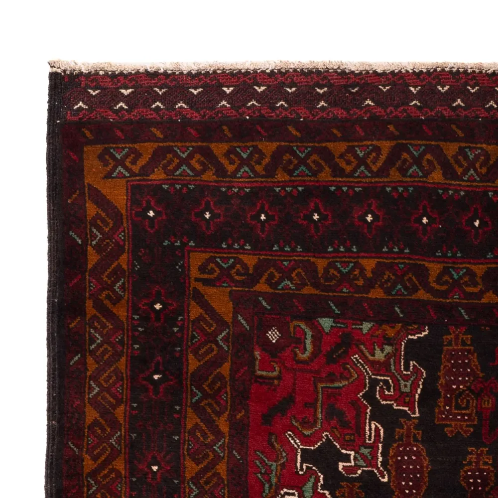 Balutsj-teppe - 181 x 126 cm - mørk rød