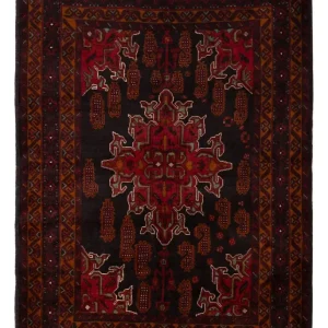 Balutsj-teppe - 181 x 126 cm - mørk rød