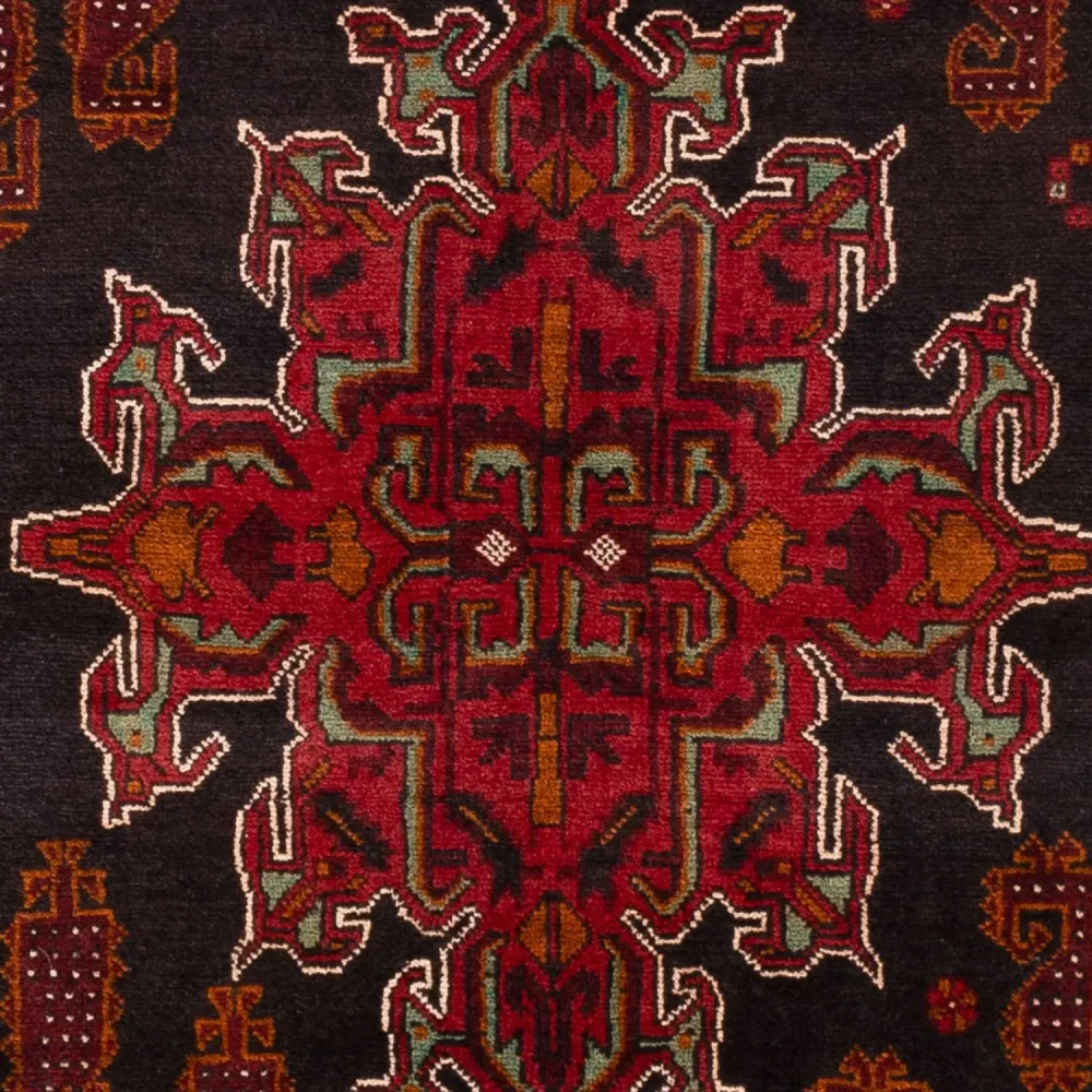 Balutsj-teppe - 181 x 126 cm - mørk rød
