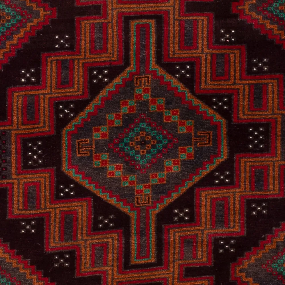 Balutsj-teppe - 183 x 114 cm - mørk rød