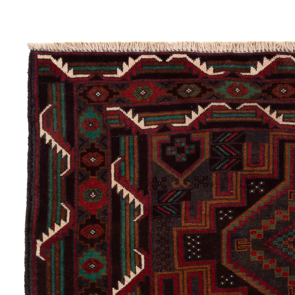 Balutsj-teppe - 183 x 114 cm - mørk rød