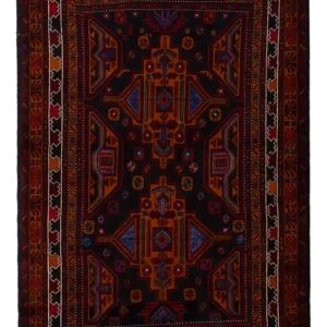 Balutsj-teppe - 183 x 123 cm - mørk rød