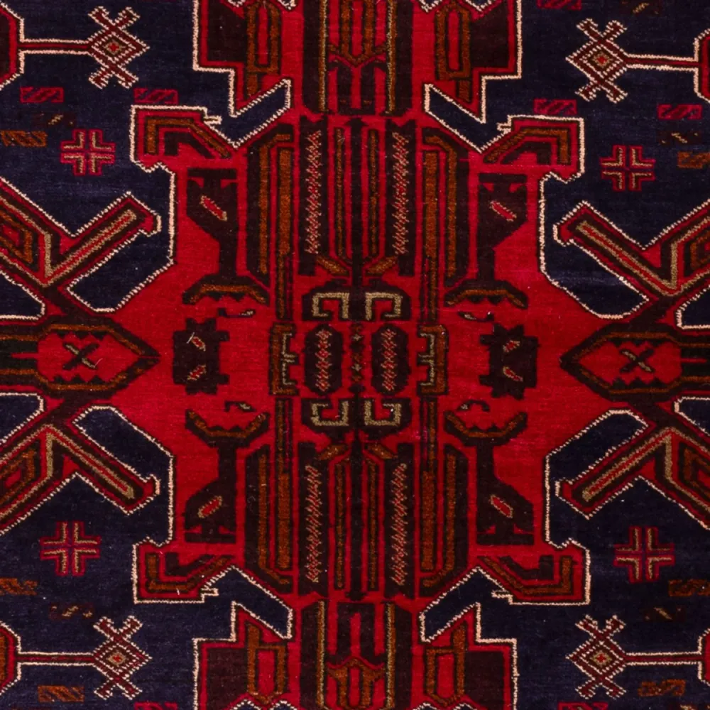 Balutsj-teppe - 184 x 116 cm - mørk rød